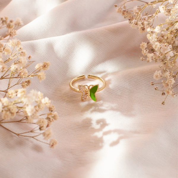 Floral Fantasy Butterfly Ring - Image 2
